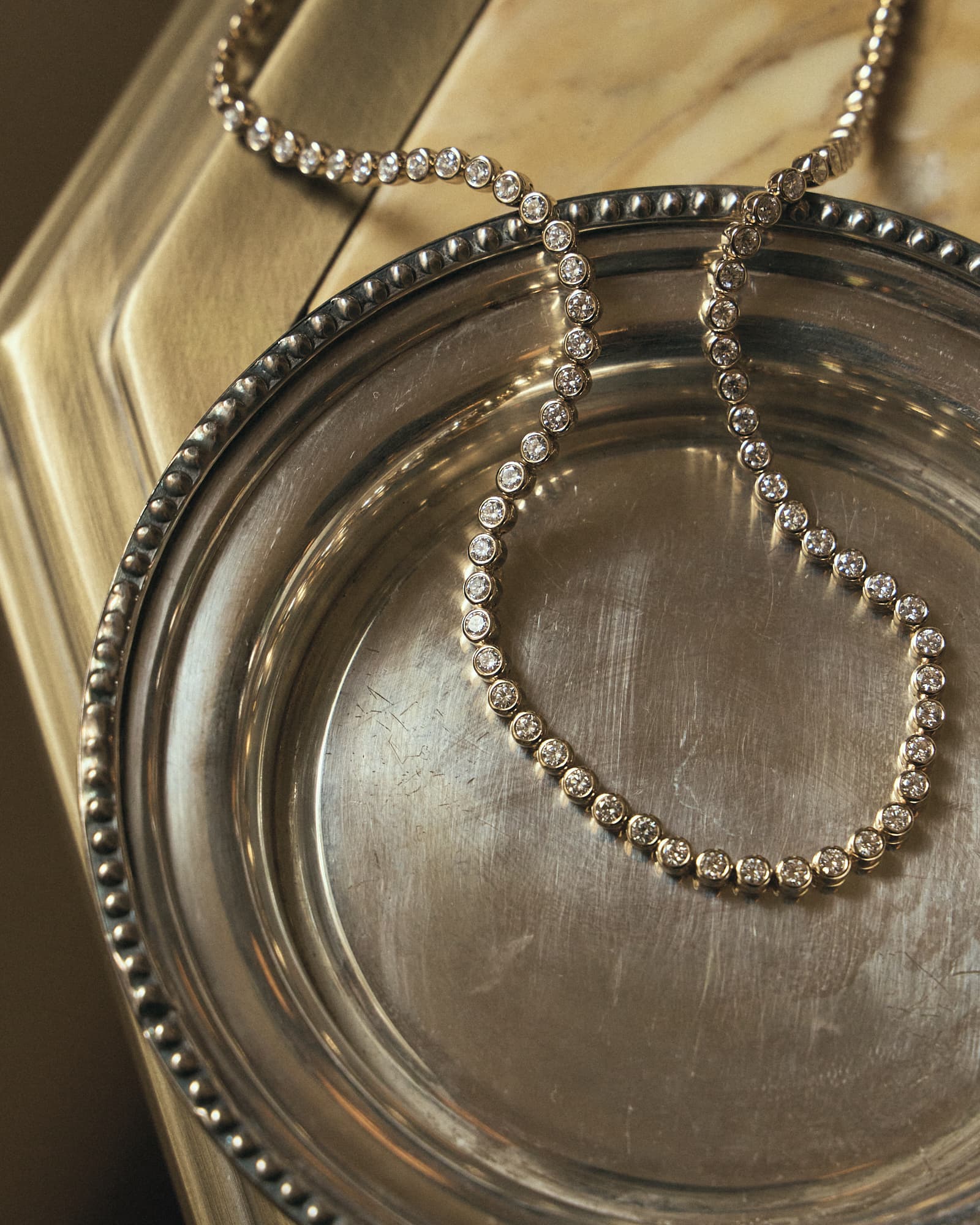 LOHR lab-grown diamond necklace editorial photo