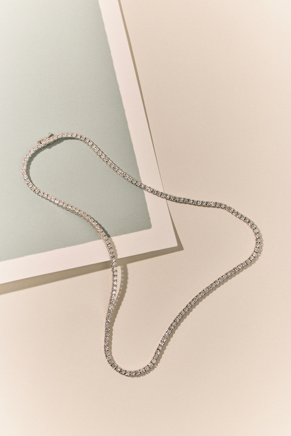 Lucile Round Brilliant Claw Set Tennis Necklace