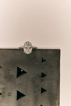 Montaigne Oval Solitaire Swept Shoulder Engagement Ring