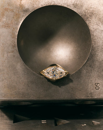 Mercer East-West 3ct Marquise Solitaire Engagement Ring