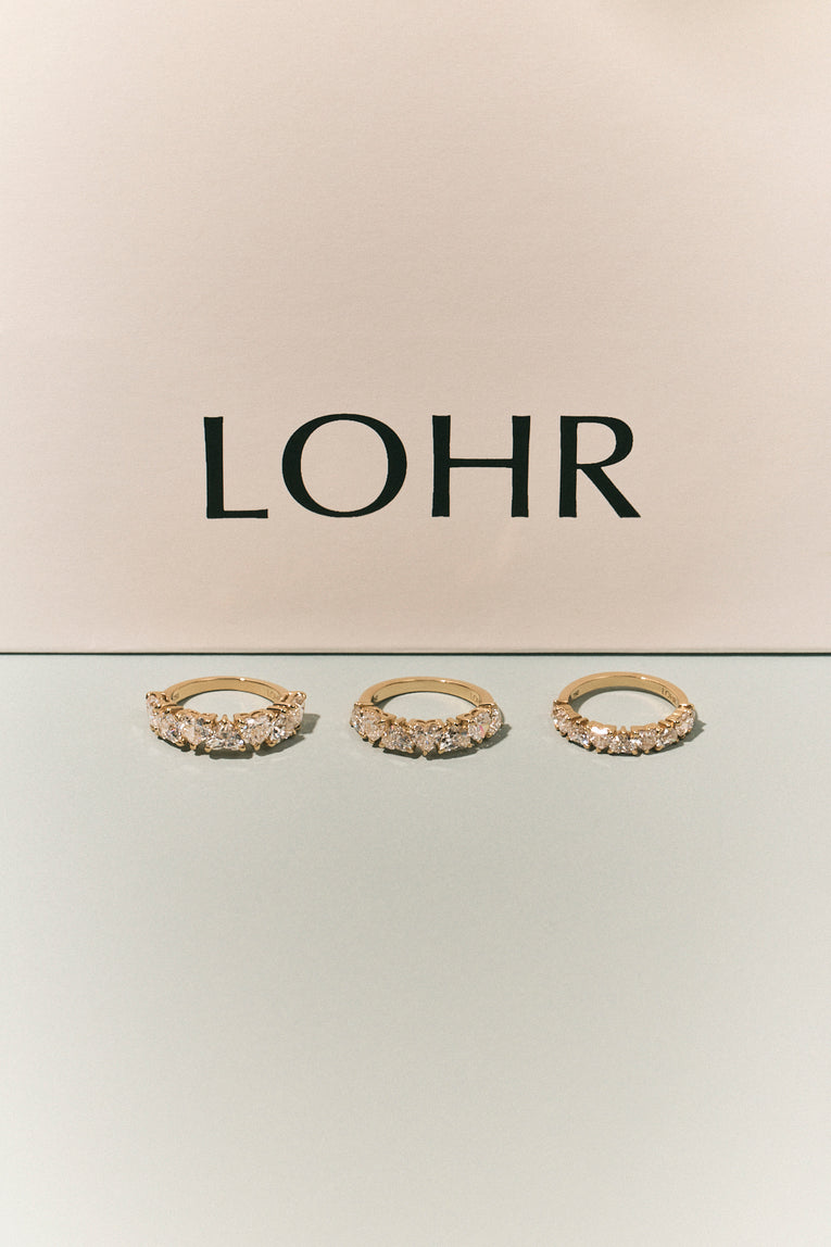 Melrose 0.30ct Heart Shape Half Eternity Band