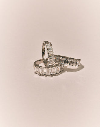Soho 0.30ct Emerald Cut Half Eternity Band