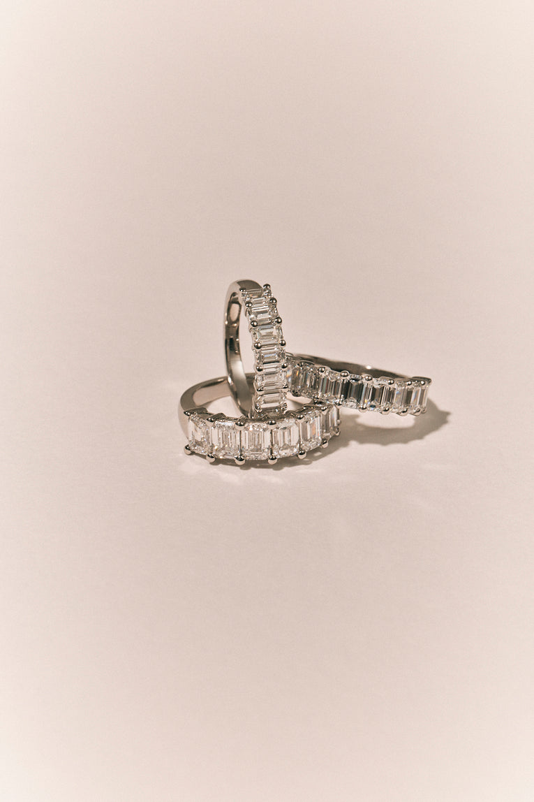 Soho 0.30ct Emerald Cut Half Eternity Band