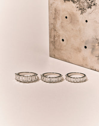 Soho 0.30ct Emerald Cut Half Eternity Band