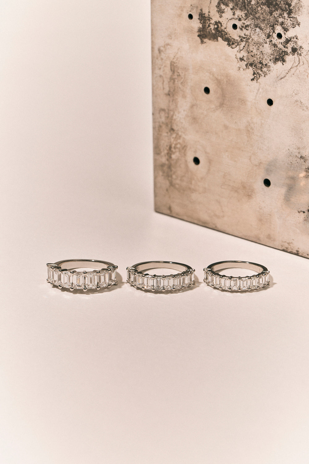 Soho 0.30ct Emerald Cut Half Eternity Band