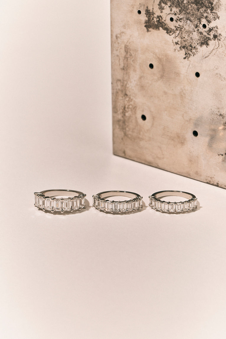 Soho 0.30ct Emerald Cut Half Eternity Band
