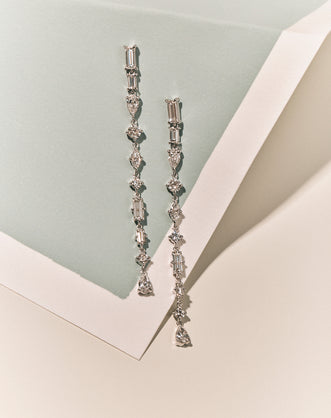 Tribeca Mixed Shape Statement Drop Earrings
