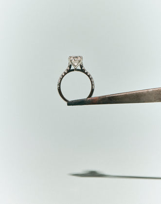 Dean Round Brilliant Four Claw Lab-Grown Diamond Band Engagement Ring