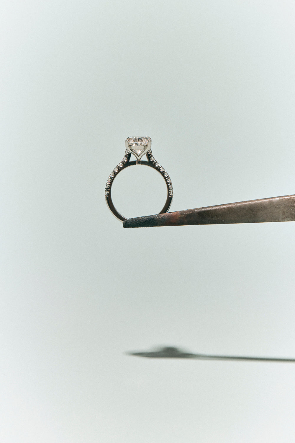 Dean Round Brilliant Four Claw Lab-Grown Diamond Band Engagement Ring