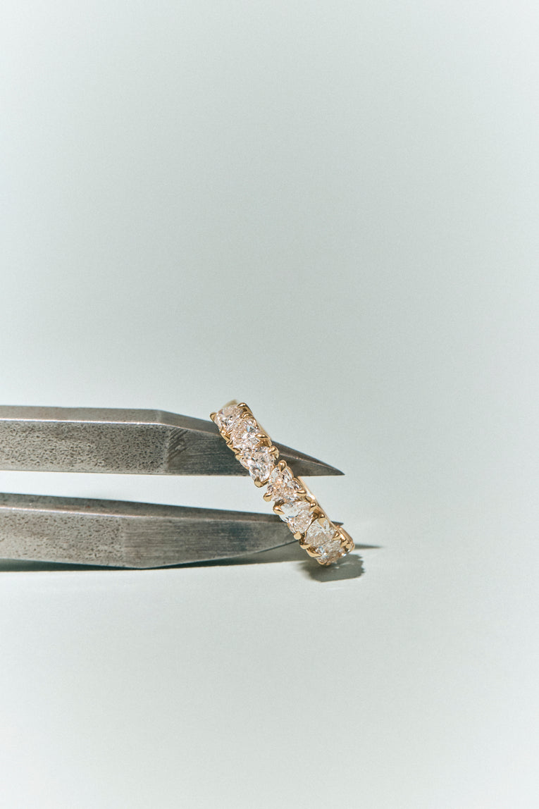 Melrose 0.30ct Heart Shape Half Eternity Band