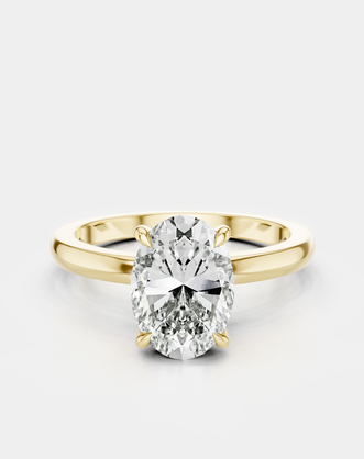 Florence oval solitaire classic engagement ring in 18ct yellow gold
