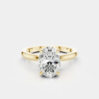Florence oval solitaire classic engagement ring in 18ct yellow gold