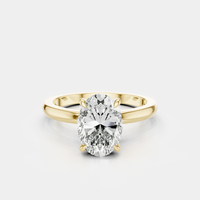 Florence oval solitaire classic engagement ring in 18ct yellow gold