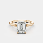 Lexington emerald cut solitaire classic engagement ring in 18ct rose gold