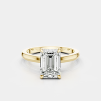 Lexington emerald cut solitaire classic engagement ring in 18ct yellow gold