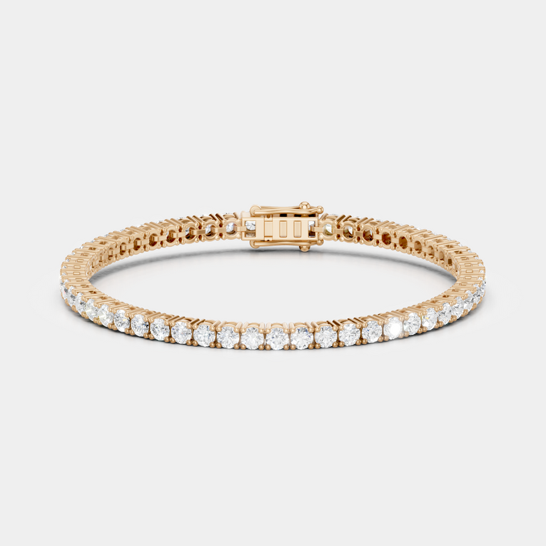 Vandam round brilliant tennis bracelet 5.5ct in rose gold