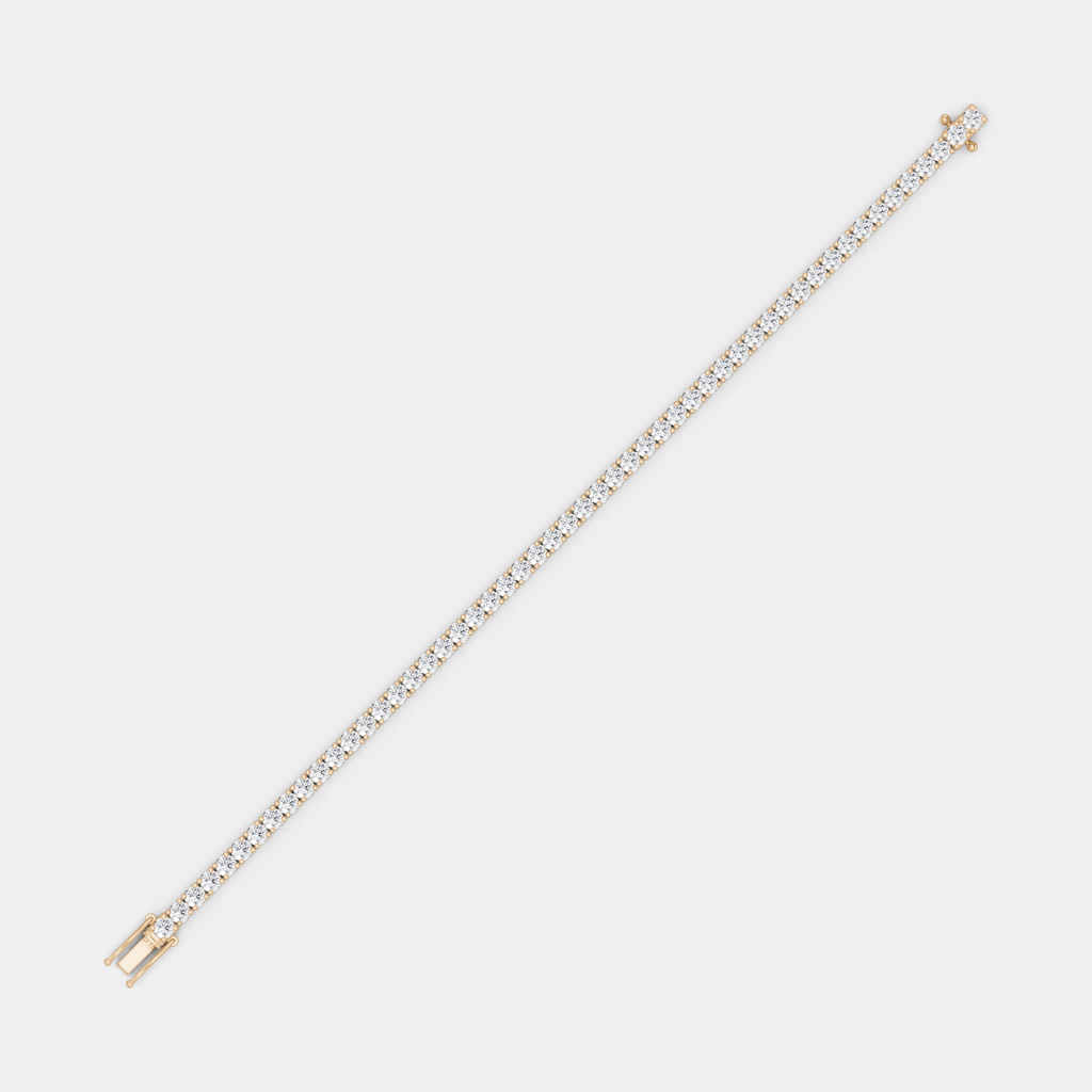 Vandam round brilliant tennis bracelet 5.5ct in rose gold