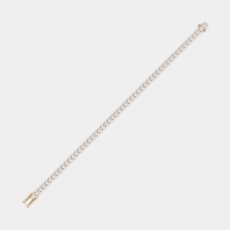 Vandam round brilliant tennis bracelet 5.5ct in rose gold