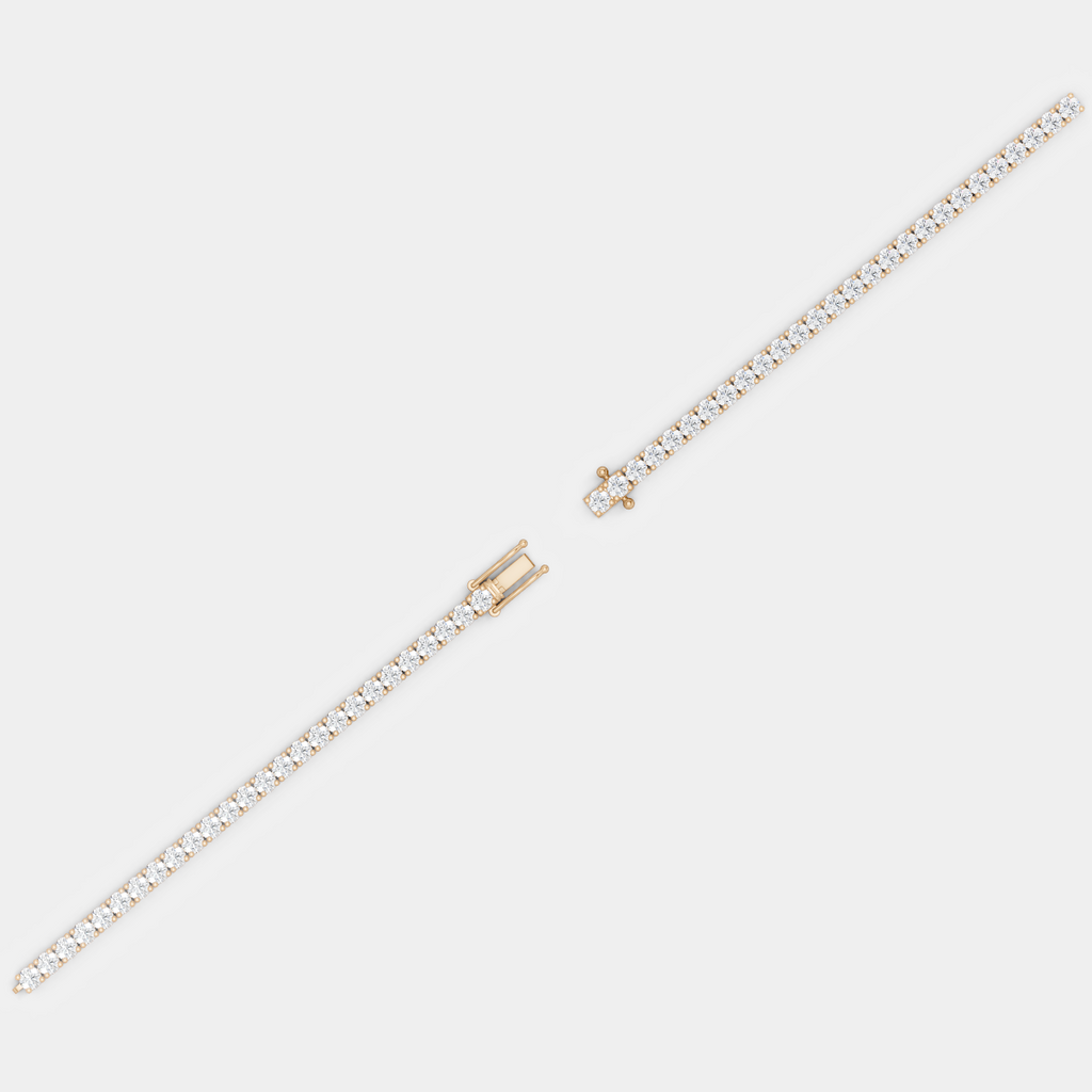 Vandam round brilliant tennis bracelet 5.5ct in rose gold