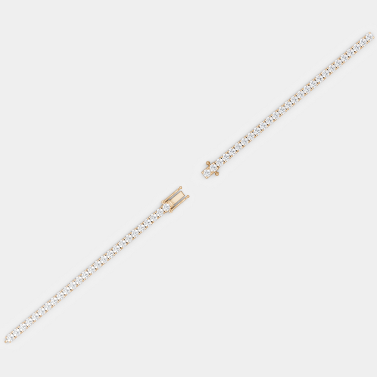 Vandam round brilliant tennis bracelet 5.5ct in rose gold