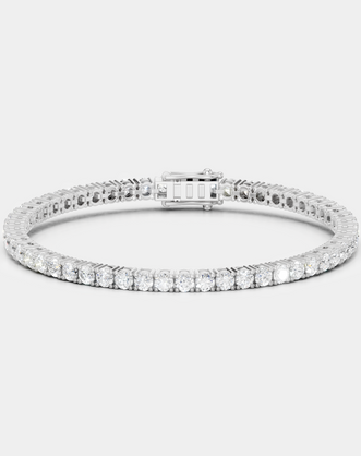Vandam round brilliant tennis bracelet 5.5ct in white gold