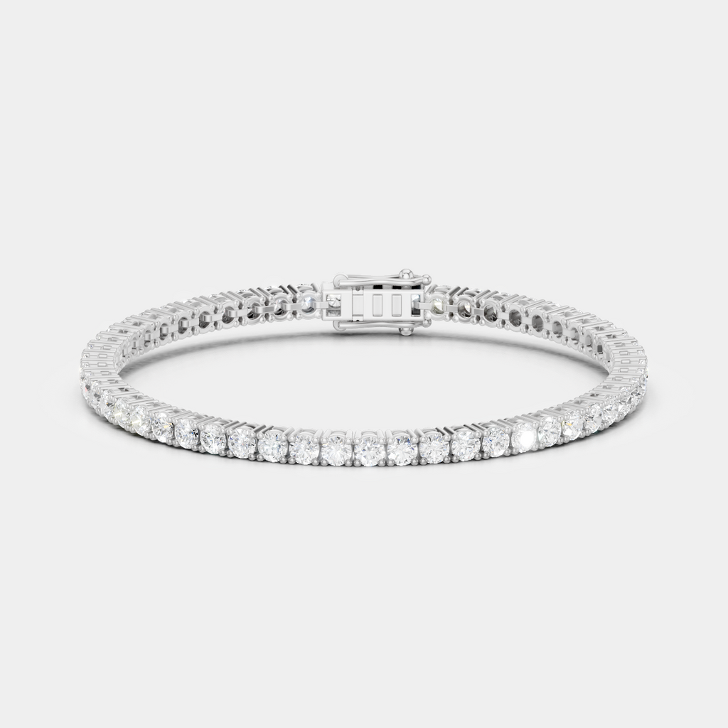 Vandam round brilliant tennis bracelet 5.5ct in white gold