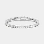 Vandam round brilliant tennis bracelet 5.5ct in white gold