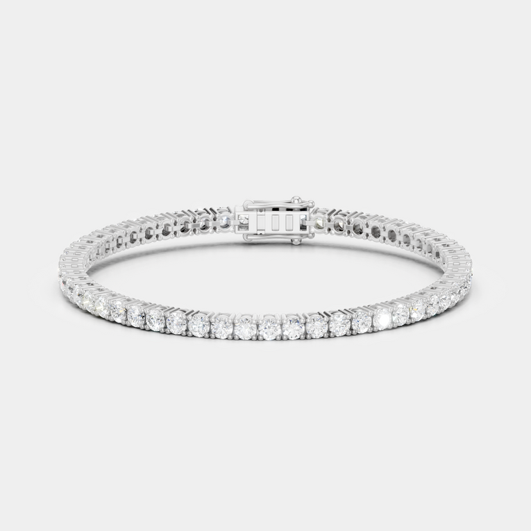 Vandam round brilliant tennis bracelet 5.5ct in white gold