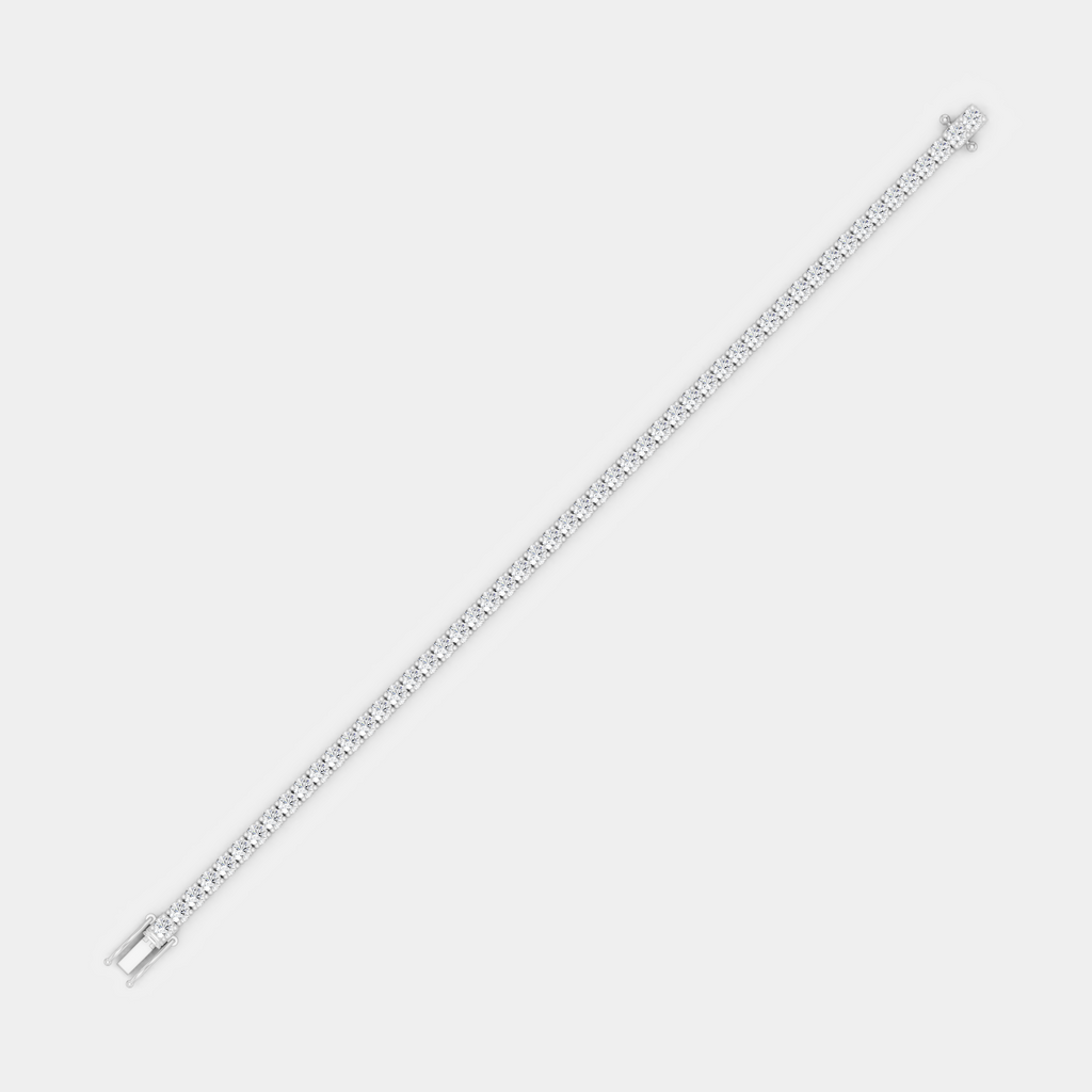 Vandam round brilliant tennis bracelet 5.5ct in white gold