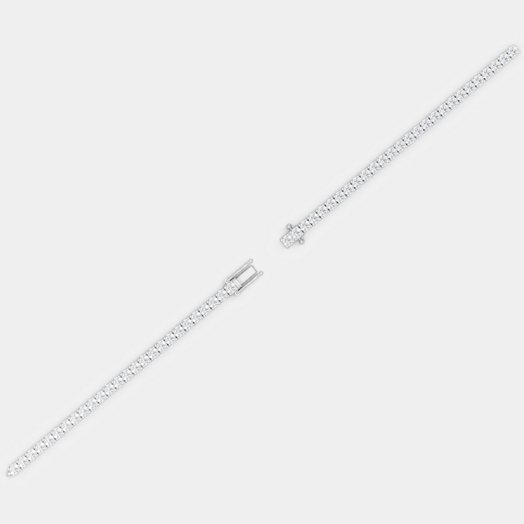 Vandam round brilliant tennis bracelet 5.5ct in white gold