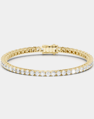 Vandam round brilliant tennis bracelet 5.5ct in yellow gold