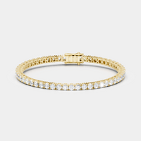 Vandam round brilliant tennis bracelet 5.5ct in yellow gold