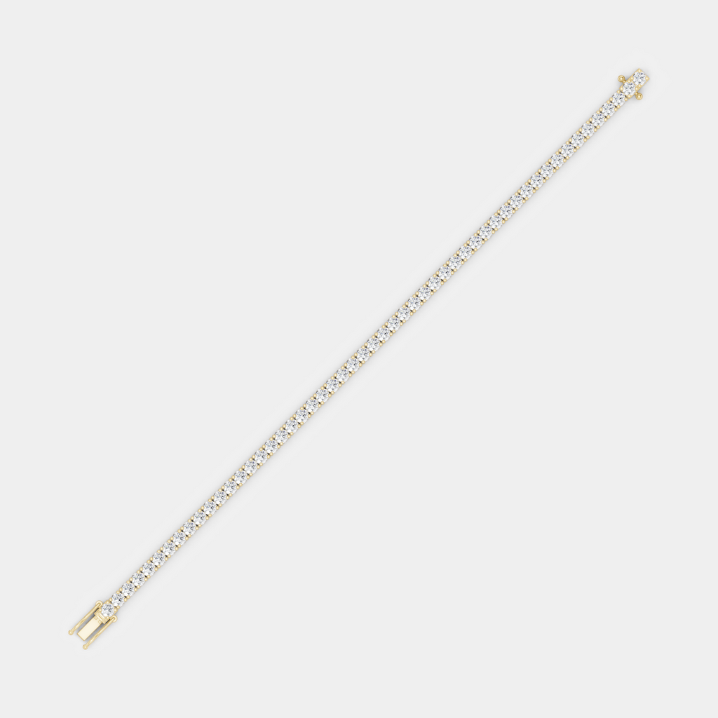 Vandam round brilliant tennis bracelet 5.5ct in yellow gold