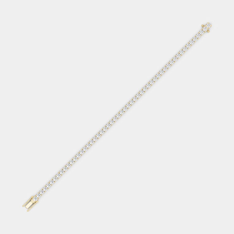 Vandam round brilliant tennis bracelet 5.5ct in yellow gold