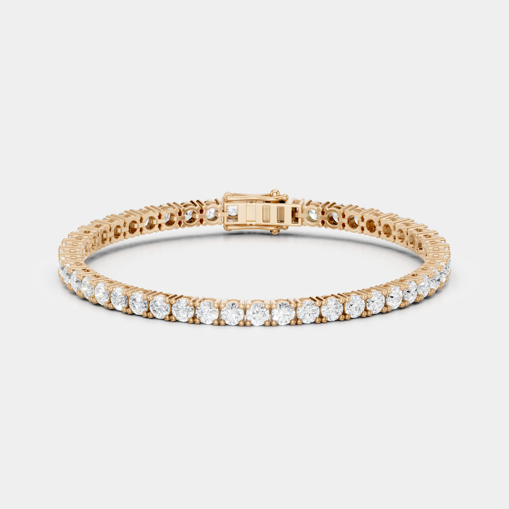 Vandam round brilliant tennis bracelet 8.5ct in rose gold