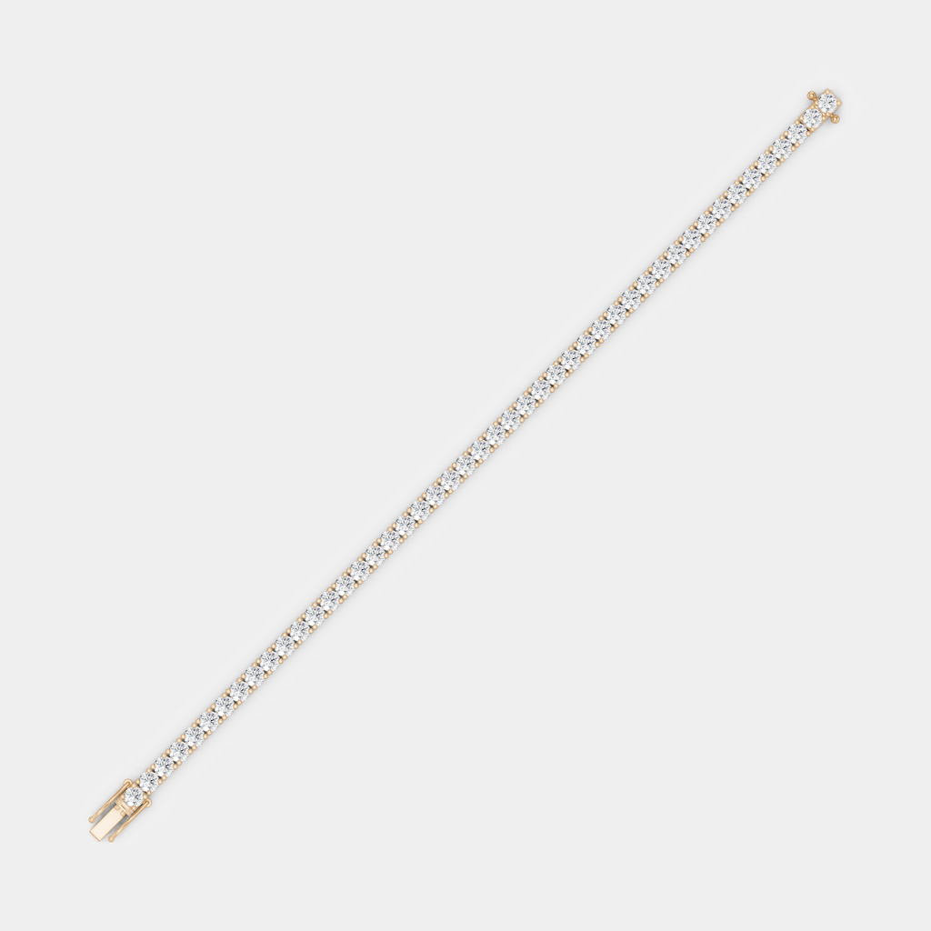 Vandam round brilliant tennis bracelet 8.5ct in rose gold