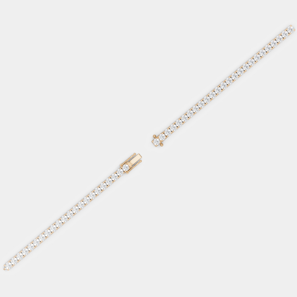 Vandam round brilliant tennis bracelet 8.5ct in rose gold