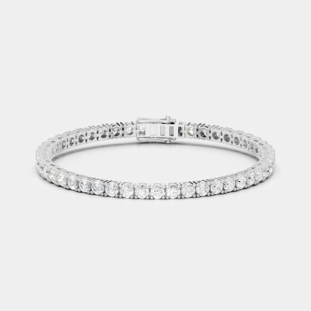 Vandam round brilliant tennis bracelet 8.5ct in white gold