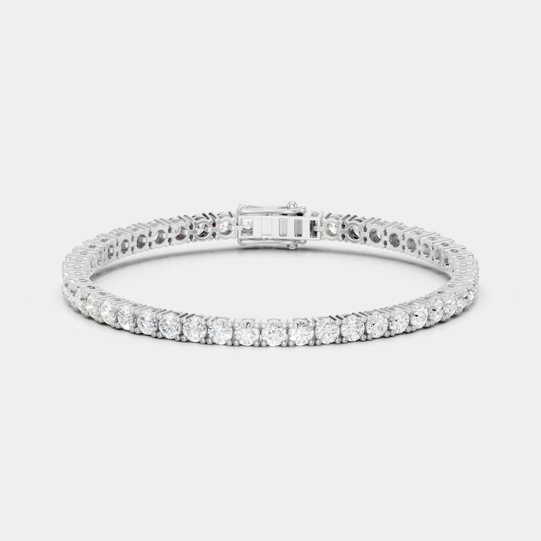 Vandam round brilliant tennis bracelet 8.5ct in white gold