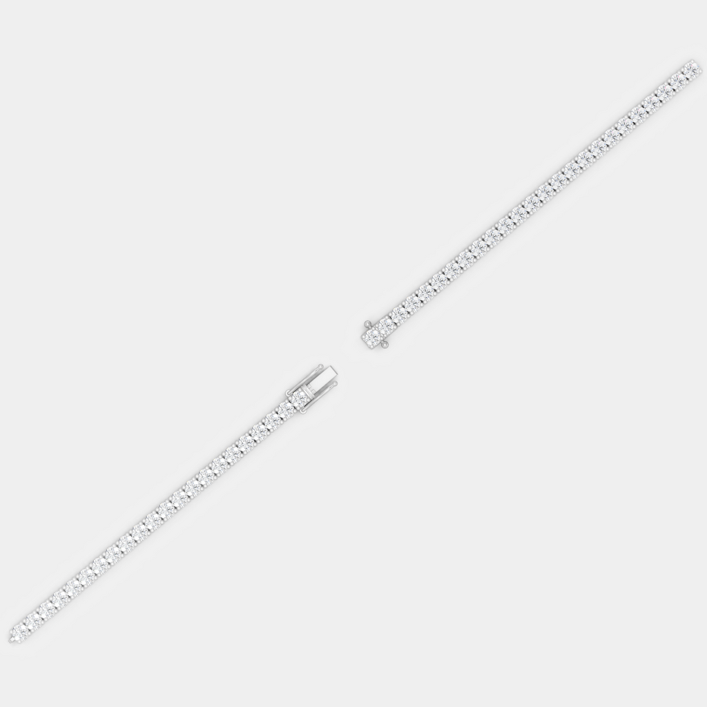 Vandam round brilliant tennis bracelet 8.5ct in white gold