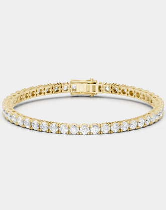 Vandam round brilliant tennis bracelet 8.5ct in yellow gold
