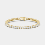 Vandam round brilliant tennis bracelet 8.5ct in yellow gold