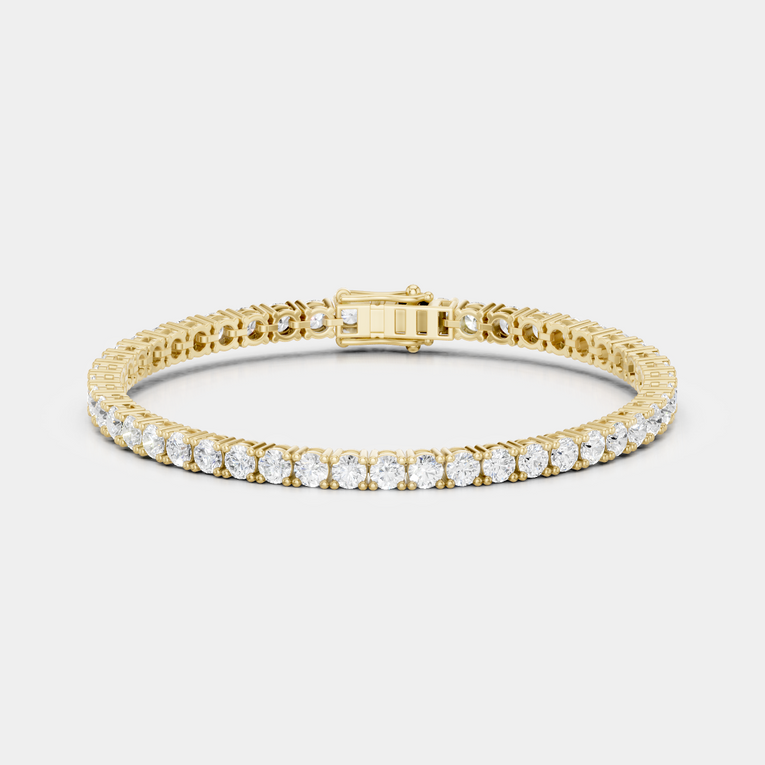 Vandam round brilliant tennis bracelet 8.5ct in yellow gold