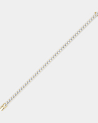 Vandam round brilliant tennis bracelet 8.5ct in yellow gold
