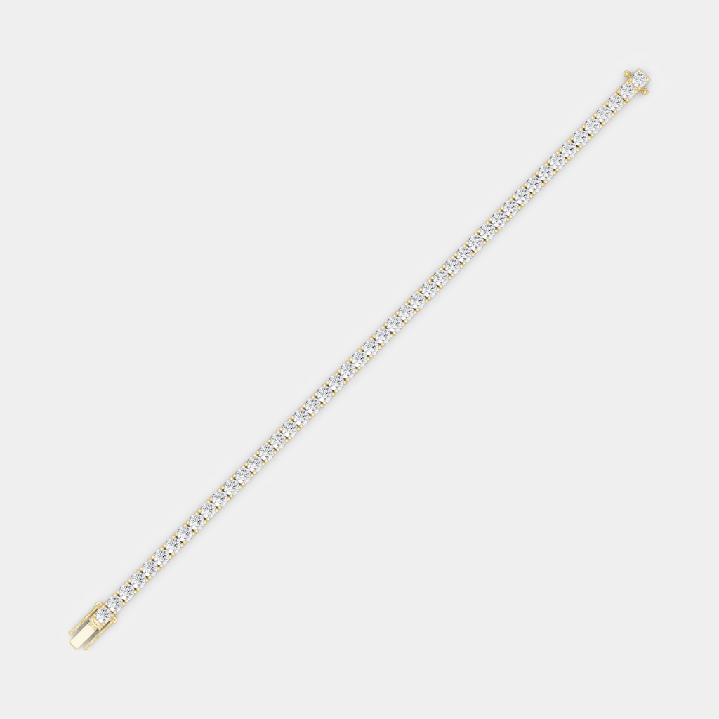 Vandam round brilliant tennis bracelet 8.5ct in yellow gold