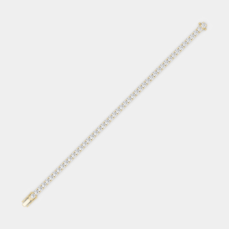 Vandam round brilliant tennis bracelet 8.5ct in yellow gold