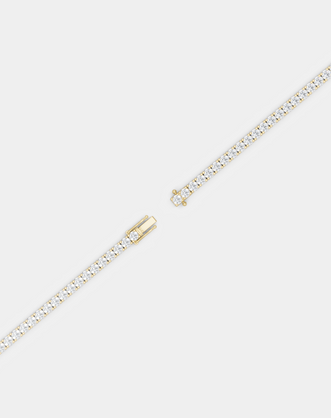 Vandam round brilliant tennis bracelet 8.5ct in yellow gold