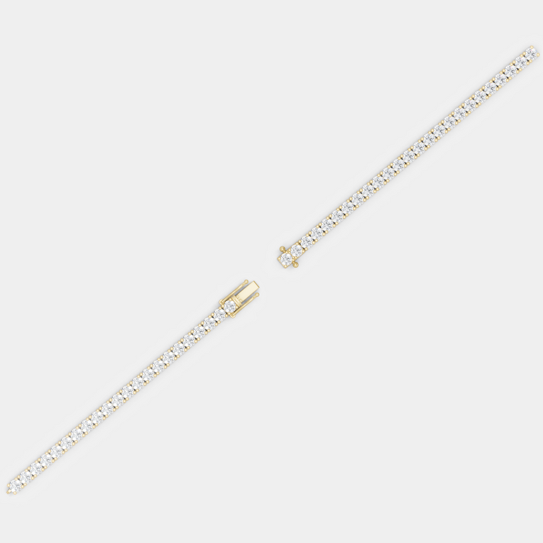 Vandam round brilliant tennis bracelet 8.5ct in yellow gold