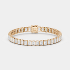 Rodeo 13ct Emerald Cut Tennis Bracelet — rose gold
