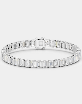 Rodeo 13ct Emerald Cut Tennis Bracelet — white gold